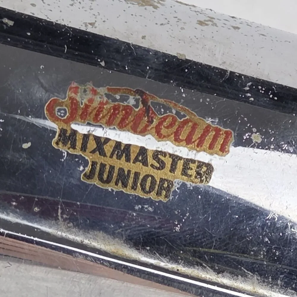 Vintage Sunbeam Mixmaster Junior Model JC Hand Mixer No Beaters Tested Works MCM